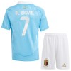 Conjunto (Camiseta+Pantalón Corto) Bélgica De Bruyne 7 Segunda Equipación Euro 2024 - Niño